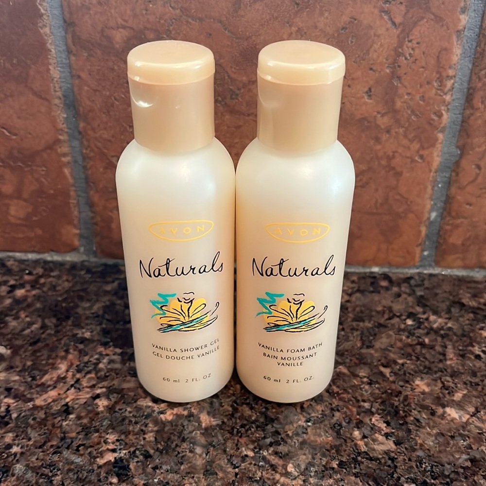 Avon Naturals Vanilla Foam Bath Shower Gel 2 Fl Oz Unopened 2003 Travel Size